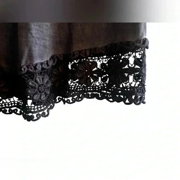 Soft Surroundings Seamoda Short Sleeve Skirt Ruched Oil
Wash Tunic-purple - Picture 5 of 13